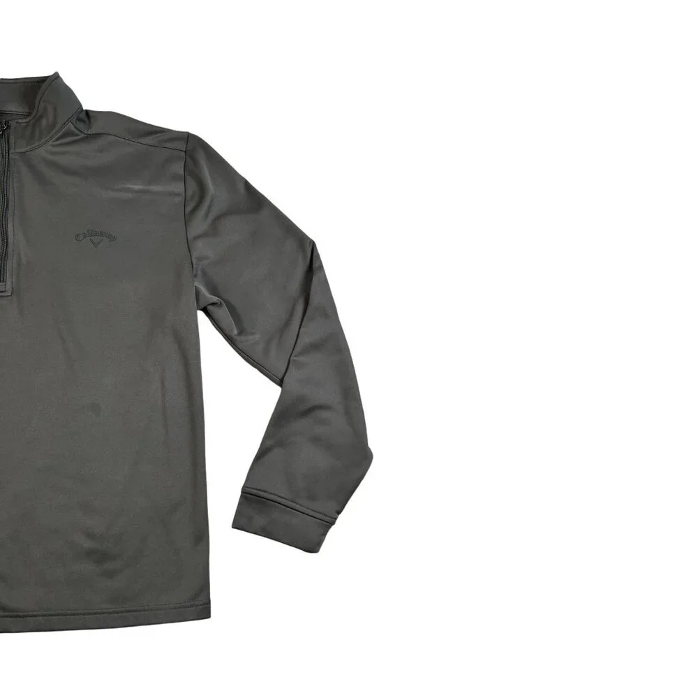 Callaway Golf Shirt Men's Long Sleeve 1/4 Zip Mock Neck Pullover Gray XL - Picture 4 of 11